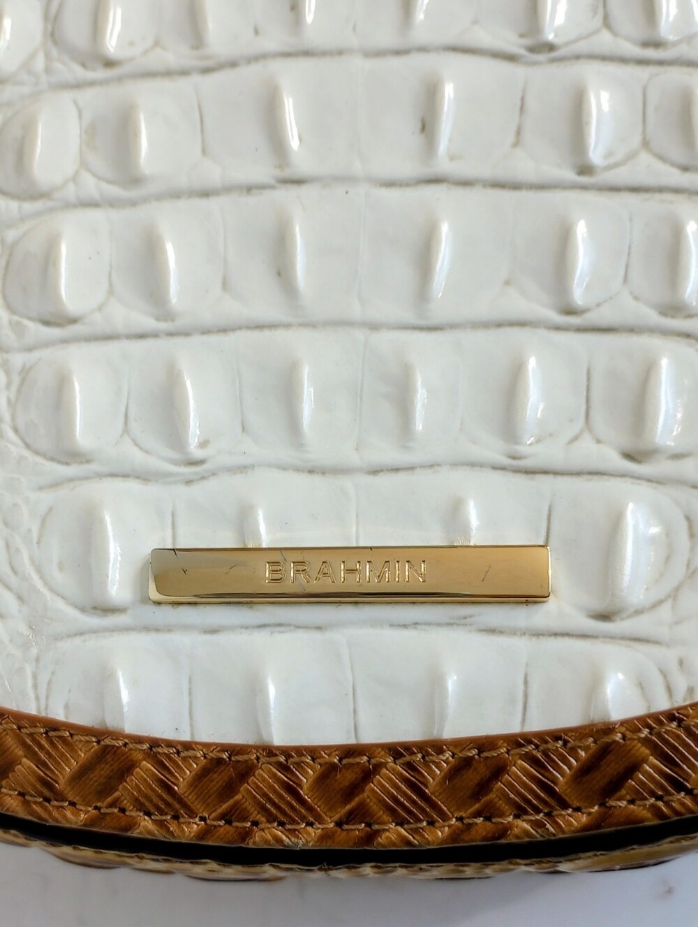 SOLD Brahmin Taber Collection Briar Crossbody In Coconut Milk - Picture 9 of 14
